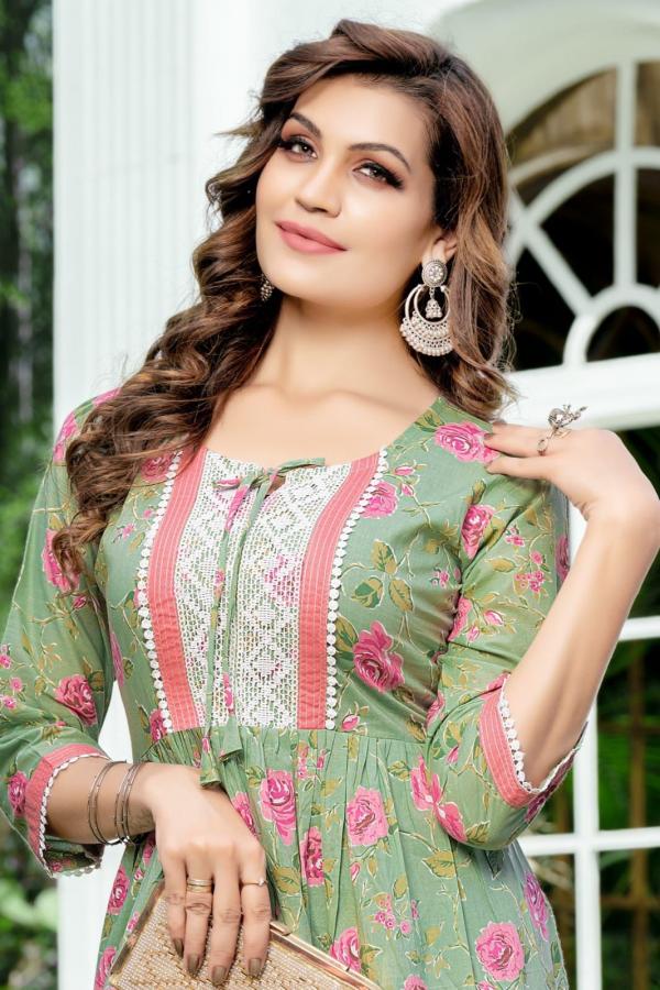 Hirwa Kvisha Cotton Cambric Designer Exclusive Kurti Collection
